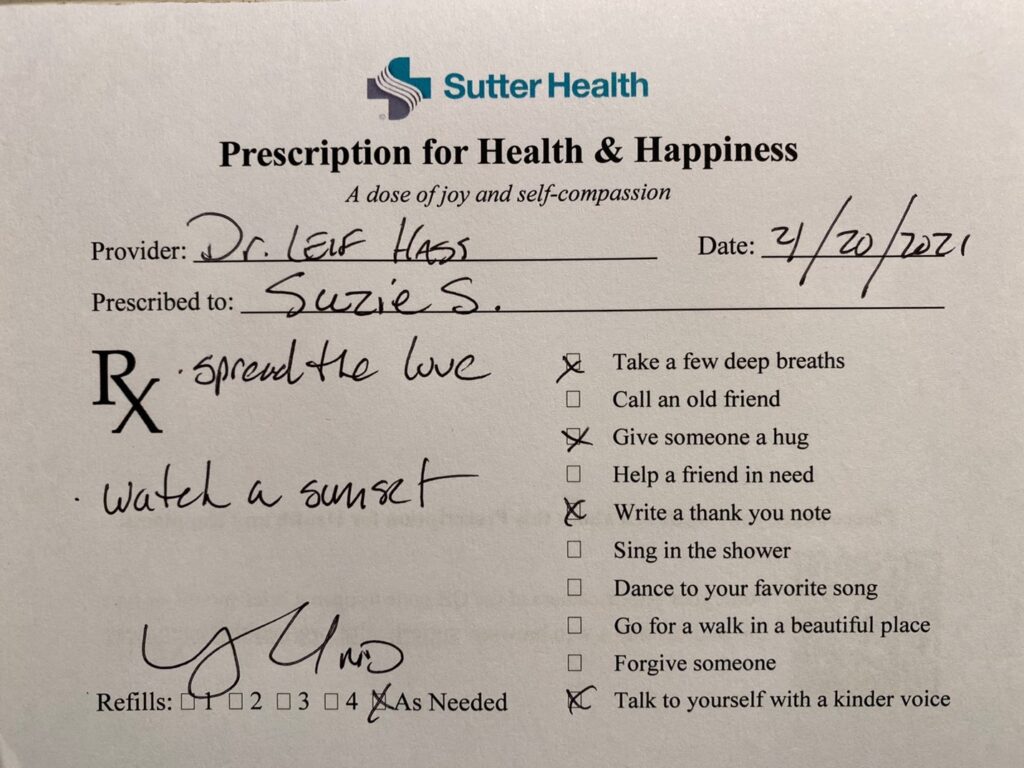 Prescriptions for health and happiness
