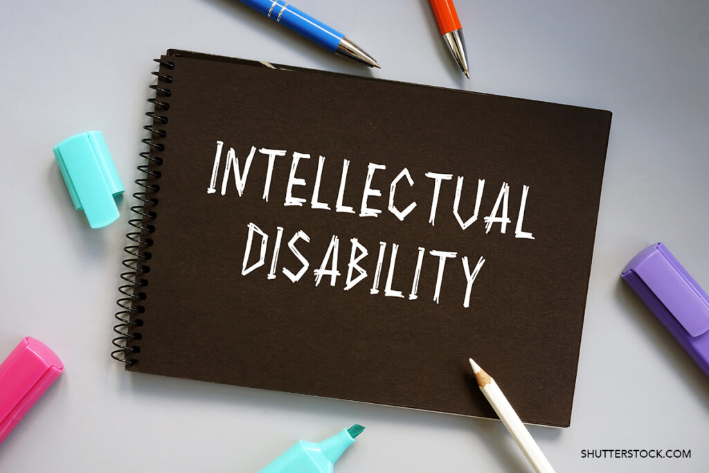 Intellectual Disability sign on the page. 