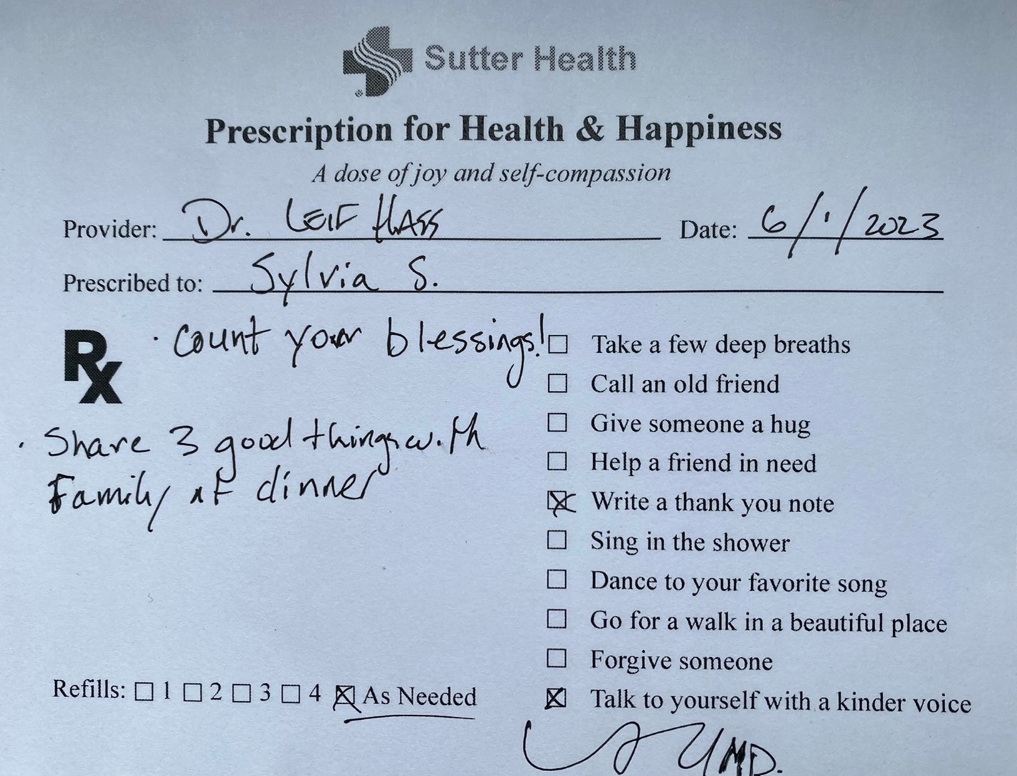 Gratitude is Good for Us - The Hospitalist, image size:1430x1091