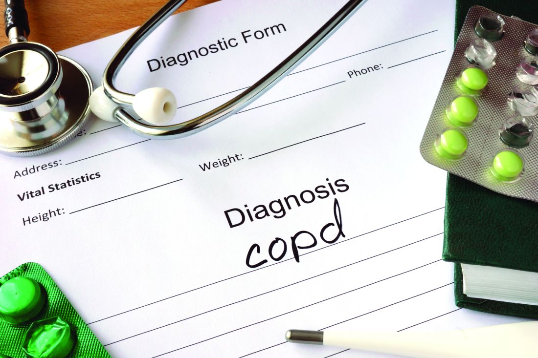 A notepad that says, &quot;Diagnosis COPD&quot;