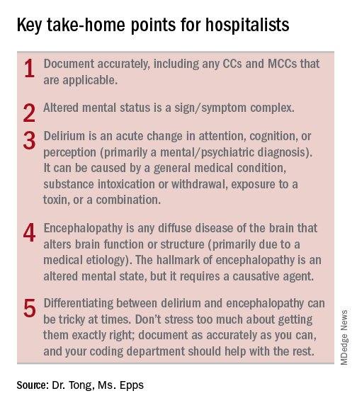 Key take-home points for hospitalists