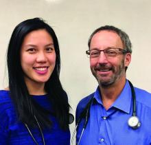 Dr. Tina Chuong (left), of Abington (Pa.) Jefferson Health, and Dr. Neil Skolnik of Jefferson Medical College, Philadelphia, and Abington Jefferson Health