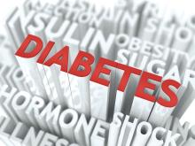 Illustration highlighting the word diabetes