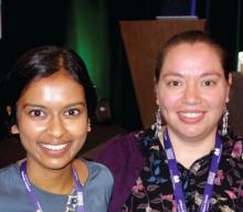 Kanak Verma and Cassandra Rendon, medical students at Dartmouth College, Hanover, N.H.