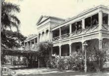 The main hospital building as it stood in 1898.