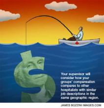 Your supervisor will consider how your groups' compensation compares to other hospitalists with similar job descriptions in the same geographic region.