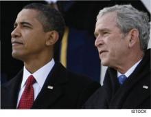 President Obama (left) and former President Bush will give pre-selected readings at the 9/11 ceremony