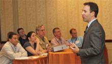 Bradley Rosen, MD, MBA, FHM, addresses participants in the “Portable Ultrasound for the Hospitalist” pre-course.