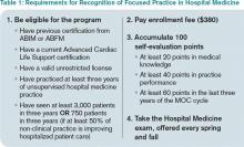 Requirements for Recognition of Focused Practice in Hospital Medicine