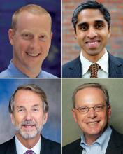 Clockwise from top left, Dr. Conway, Dr. Murthy, Dr. Massingale, and Dr. Wachter